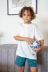 Boys summer pajama set Off White t-shirt + Football shorts